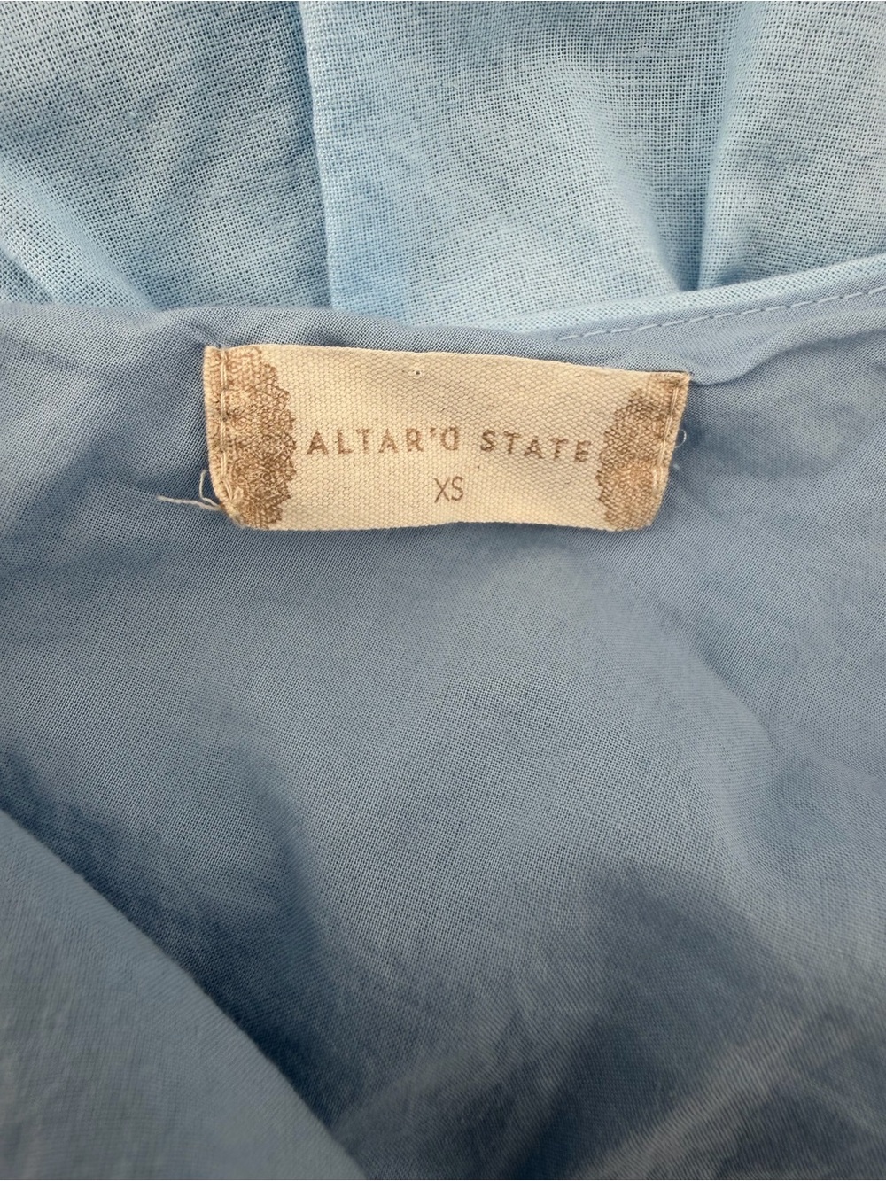 Altar'd State Powder Blue baby doll dress size XS - Picture 3 of 3